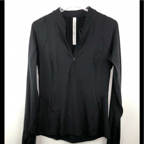 lululemon athletica Tops - Lululemon 1/2 Zip top size 10 long sleeve black